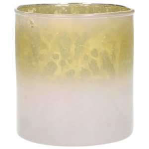 Vase Glas rosa - gold