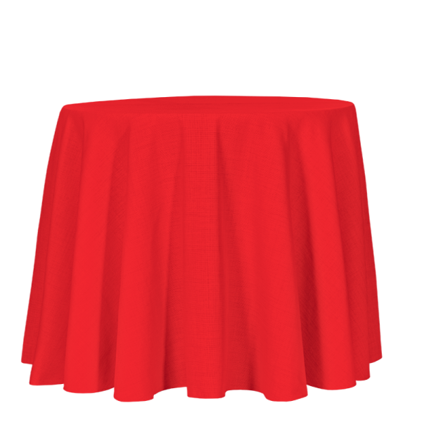 Baumwoll/Polyester Tischdecke Rot rund 230cm