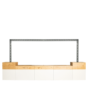 5er Buffet Set Buffetelement Weiß | Holz Eiche Mieten - Eventdekoration Wiesent München Hochzeitsdekoration