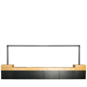 6er Buffet Set Buffetelement Schwarz | Holz Eiche Mieten - Eventdekoration Wiesent München Hochzeitsdekoration