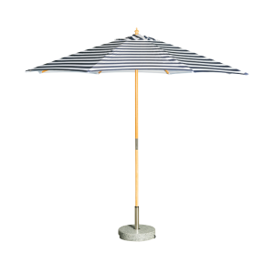 Sonnenschirm 300 cm | gestreift Dunkelblau Mieten - Eventdekoration Wiesent München